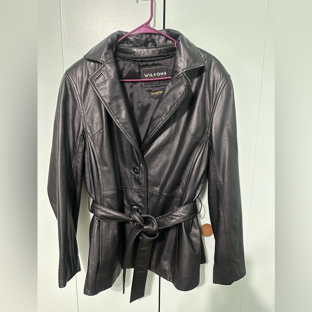 Wilson genuine leather coat with insulated liner